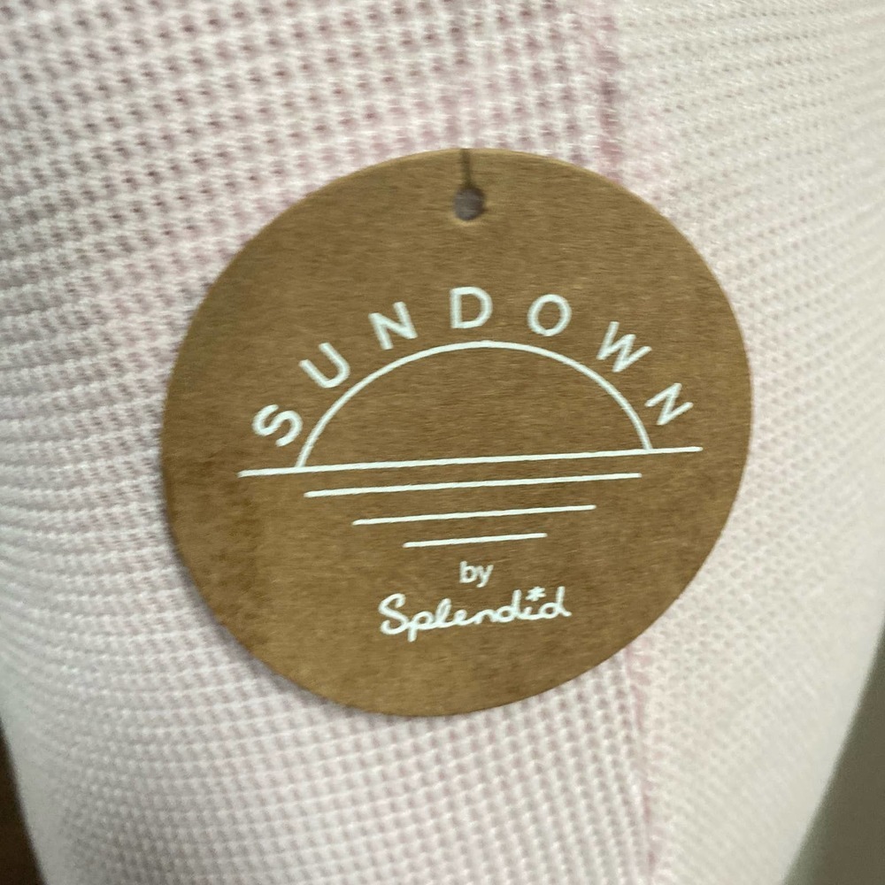 NWT SUNDOWN BY SPLENDID Womens Pink Thermal Textured Joggers, size Small - Picture 7 of 10